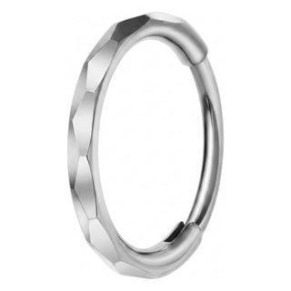 Titanium Ring Faceted Clicker