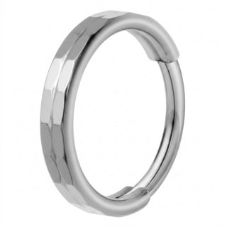 Titanium Ring Faceted Clicker