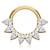 Titanium Ring Teardrop Zirconias Clicker