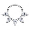 Titanium Ring 5 Marquise Zirconias Clicker