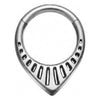 Titanium Ring Tribal Teardrop Clicker