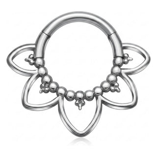 Titanium Ring Lotus Flower Clicker