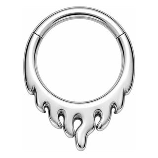 Titanium Ring Tribal Flame Clicker