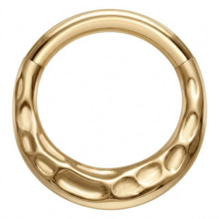 Titanium Ring Hammered Clicker