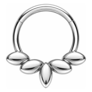 Titanium Ring 5 Marquise Fan Clicker