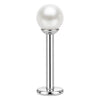 Titanium Labret Pearl Internally Threaded