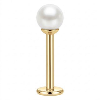 Titanium Labret Pearl Internally Threaded