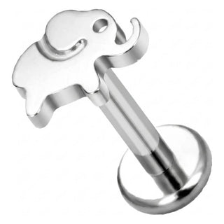 Titanium Labret Elephant Internally Threaded