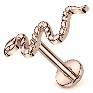 Titanium Labret Snake Internally Threaded