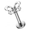 Titanium Labret Butterfly Internally Threaded