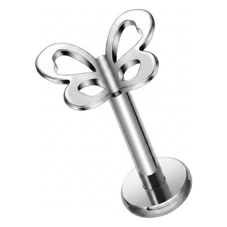 Titanium Labret Butterfly Internally Threaded