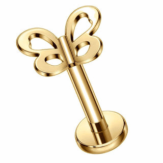 Titanium Labret Butterfly Internally Threaded