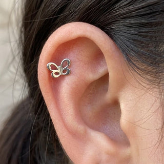 Titanium Top Open Wing Cut-Out Butterfly Internally Threaded