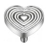 Titanium Top Layered Heart Shape Internally Threaded