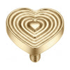 Titanium Top Layered Heart Shape Internally Threaded