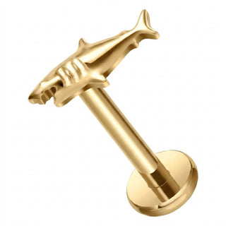 Titanium Labret Shark Internally Threaded