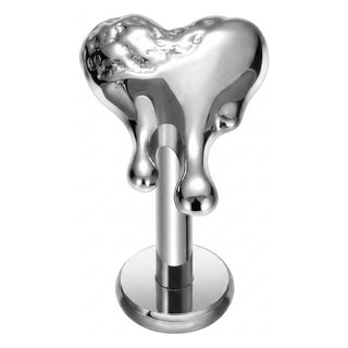 Titanium Labret Melting Heart Internally Threaded