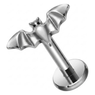 Titanium Labret Bat Internally Threaded