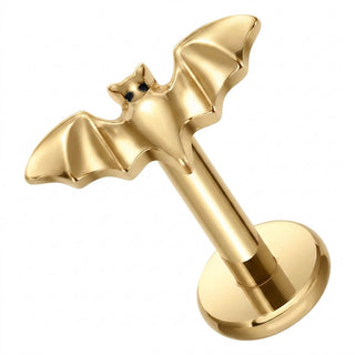 Titanium Labret Bat Internally Threaded