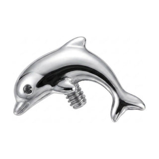 Titanium Top Jumping Ocean Dolphin Internally Threaded