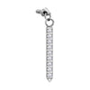 Titanium Top Dangling Paved Stone Spike Internally Threaded