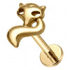 Titanium Labret Cat Internally Threaded