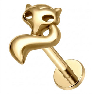 Titanium Labret Cat Internally Threaded