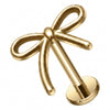 Titanium Labret Bow Internally Threaded