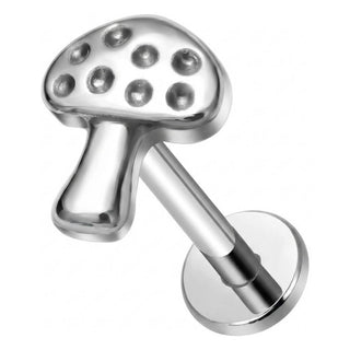 Titanium Labret Mushroom Internally Threaded
