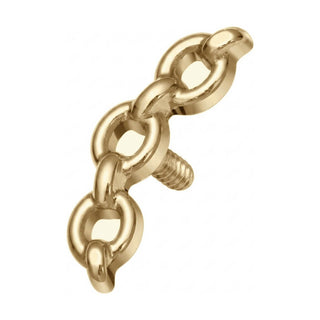 Titanium Top Three Interlocking Chain Links Internally Threaded