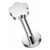 Titanium Labret Flower Internally Threaded