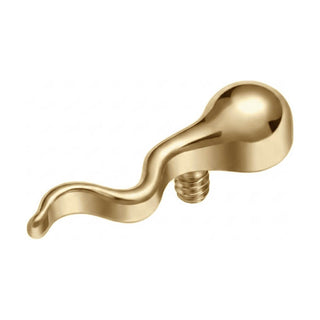 Titanium Top Curved Flowing Wave Internally Threaded