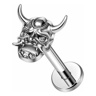 Titanium Labret Demon Skull Internally Threaded