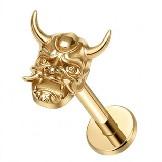 Titanium Labret Demon Skull Internally Threaded
