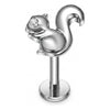 Titanium Labret Squirrel Zirconia Internally Threaded