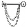 Titanium Labret Double Chain