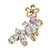 Titanium Top Butterflies And Flower Vine Internally Threaded