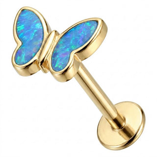 Titanium Labret Butterfly Internally Threaded