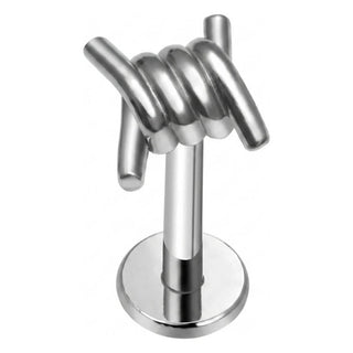 Titanium Labret Barbed Wire Internally Threaded