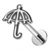 Titanium Labret Umbrella Internally Threaded