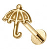 Titanium Labret Umbrella Internally Threaded