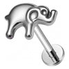 Titanium Labret Elephant Internally Threaded
