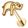 Titanium Labret Elephant Internally Threaded
