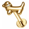 Titanium Labret Dog Internally Threaded