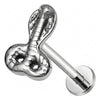 Titanium Labret Cobra Internally Threaded