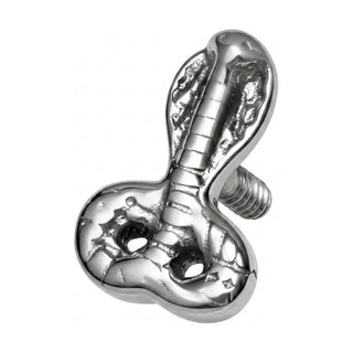 Titanium Top Coiled Cobra Snake Internally Threaded