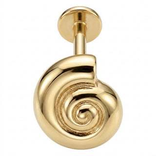 Titanium Labret Spiral Internally Threaded