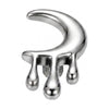 Titanium Top Dripping Crescent Moon Internally Threaded