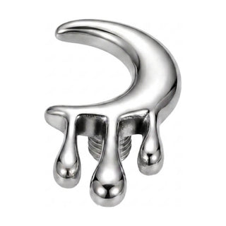 Titanium Top Dripping Crescent Moon Internally Threaded