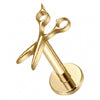Titanium Labret Scissors Internally Threaded